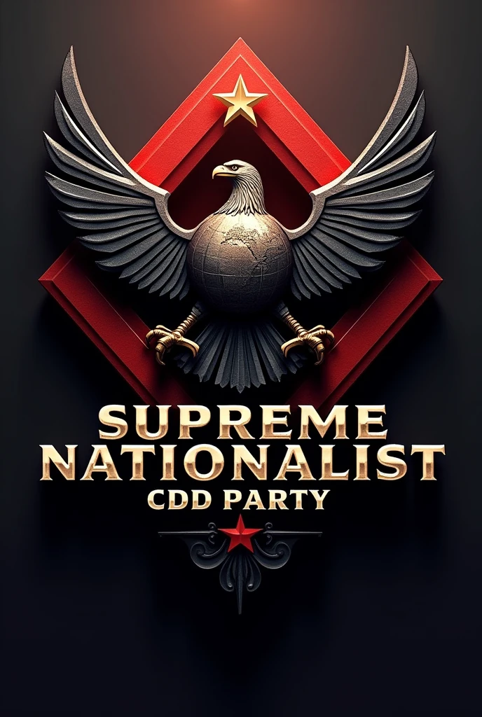 Create a logo for a totalitarian party called "Supreme Nationalist CDC Party"