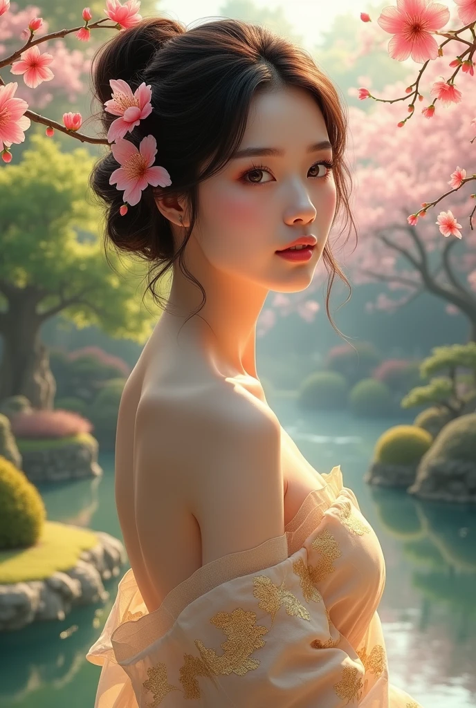 Woman with Japanese features nude 