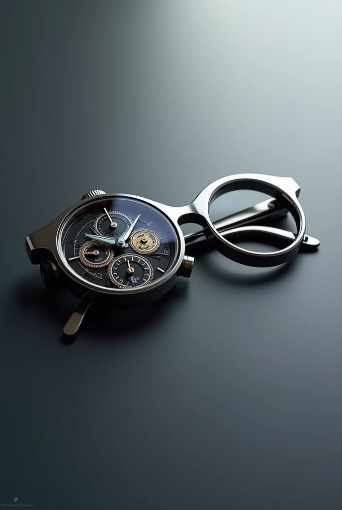 Create watch and glasses 3d logo design name "time mondo''