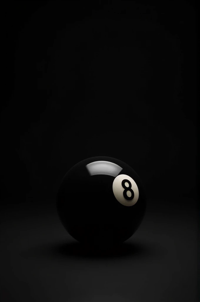 Create an 8 ball with a black background