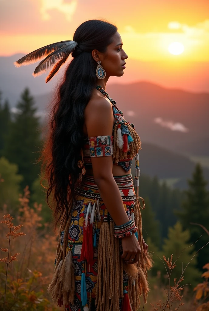 Create a woman who represents indigenous culture
