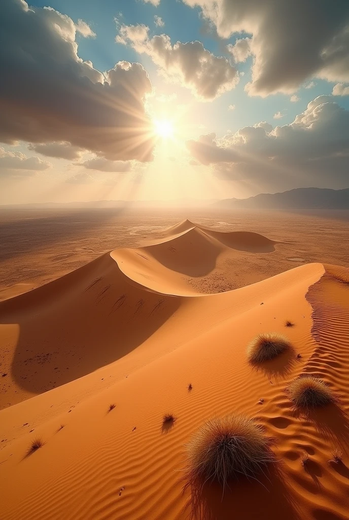 Vast, arid, and desolate desert 