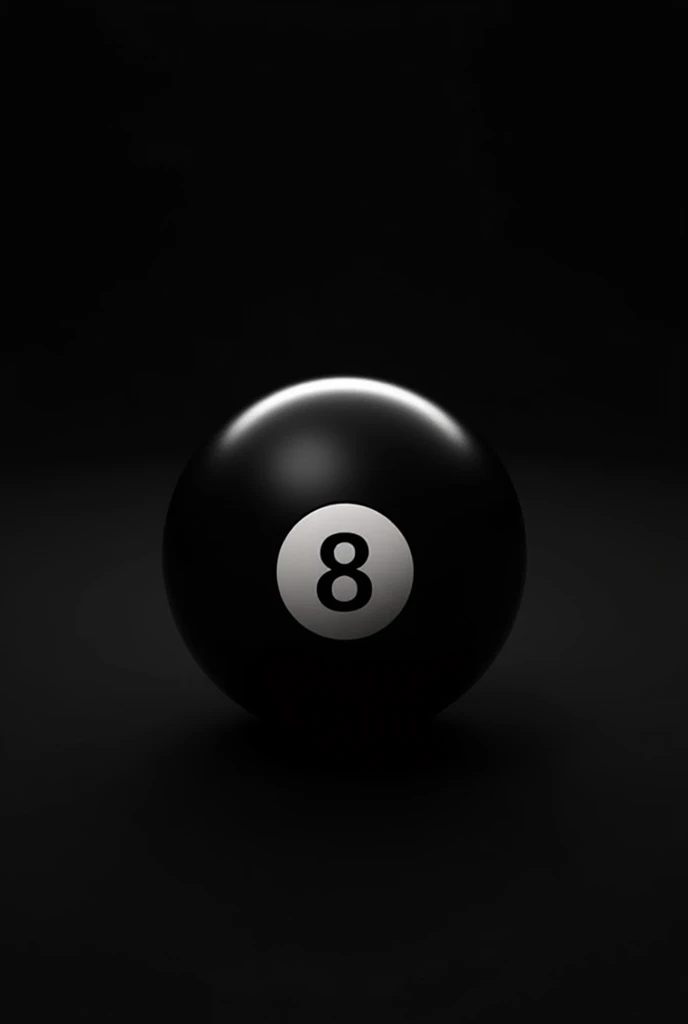 Create an 8 ball with a black background
