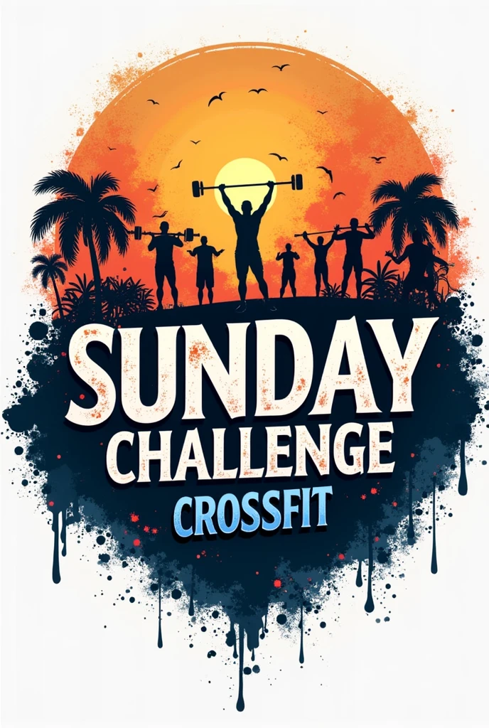 Create a logo for a Crossfit competition, what say "SUNDAY CHALLENGE"