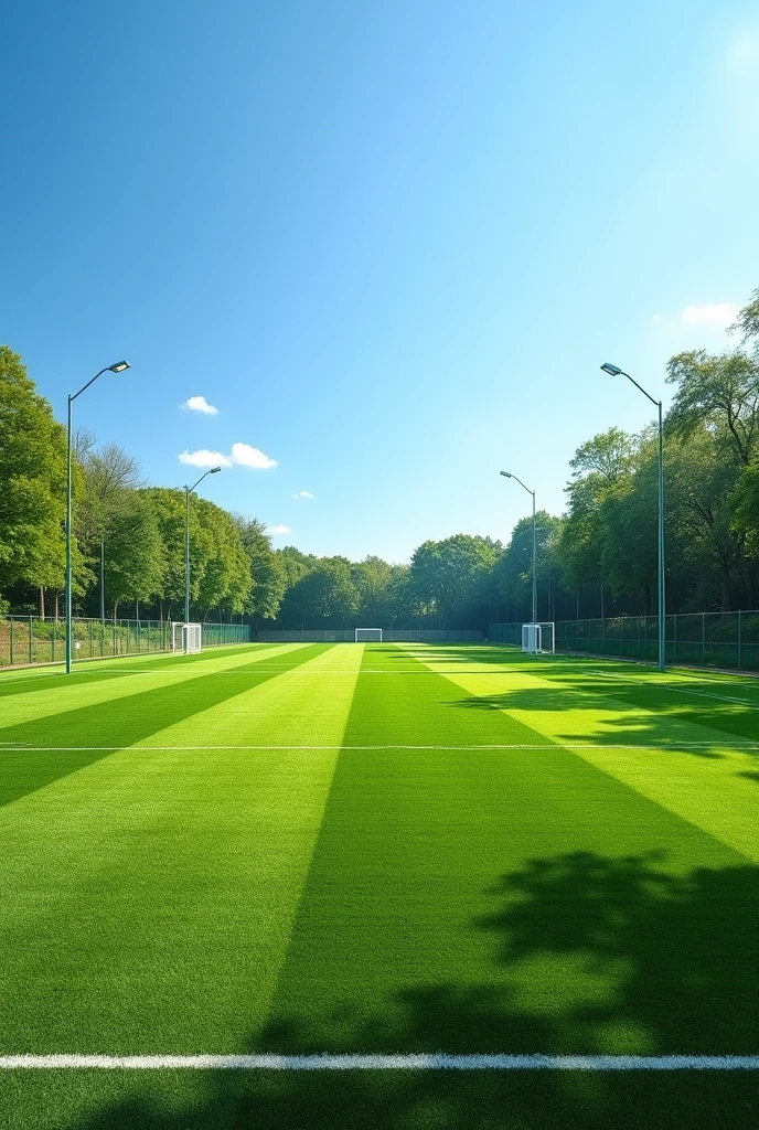 Soccer field, Without people  