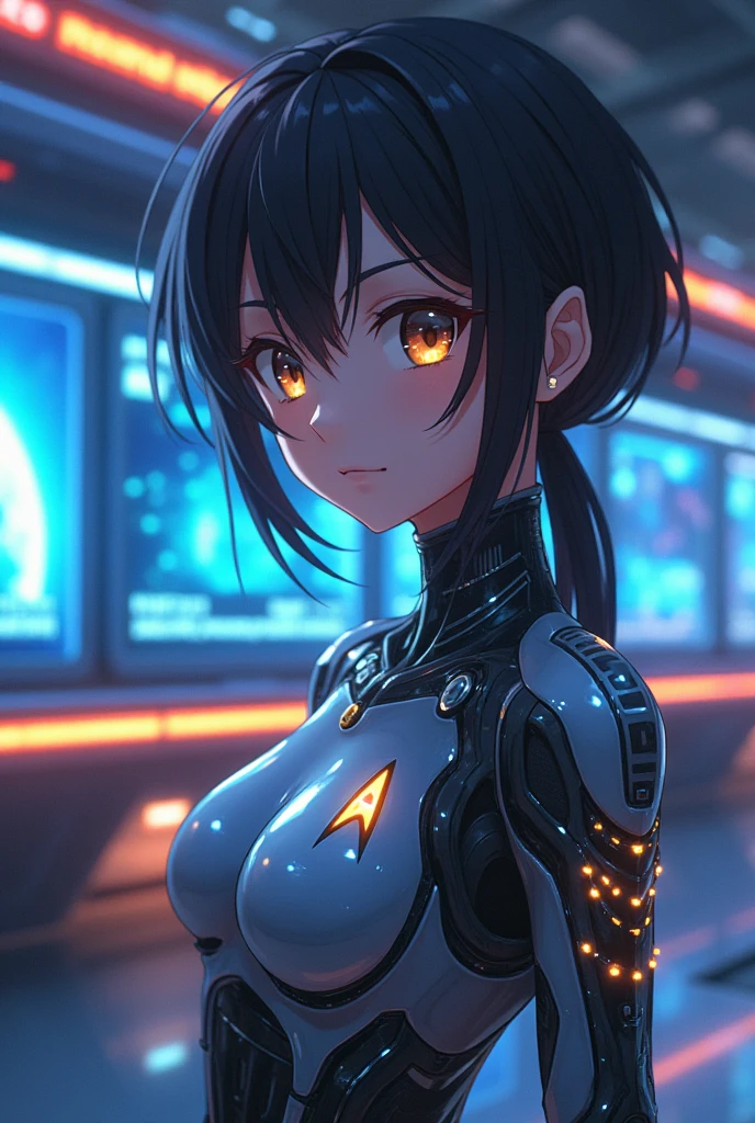 anime scene anime cyborg assimulating starfleet officer