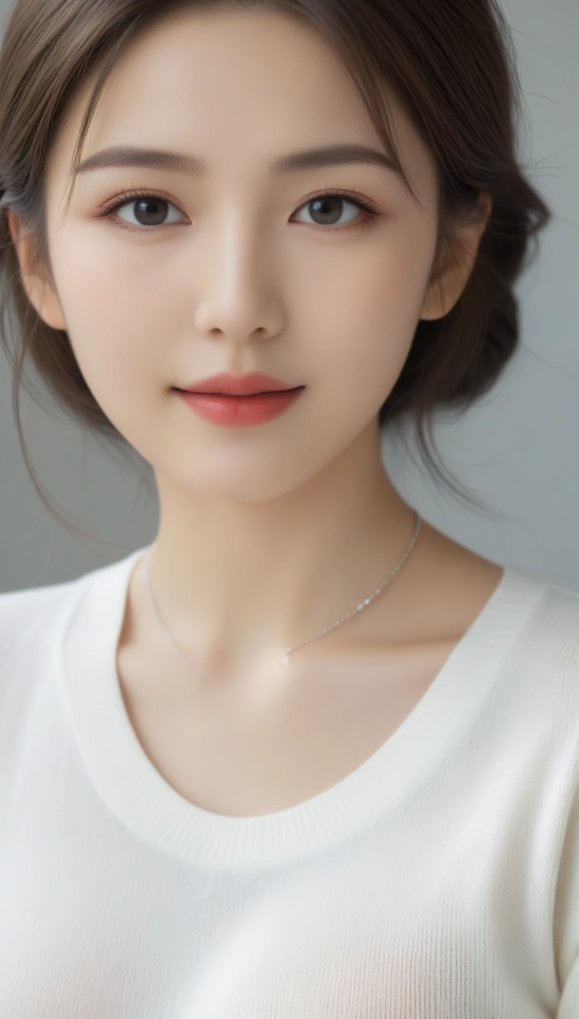 8k, Ultra-high resolution, Highest quality, masterpiece, 三分割法によるphotograph,Surreal, photograph, 1 Girl, (:1.3), pretty girl, Cute Face, 細部までBeautiful Eyes, 細かくdetailedに,masterpiece,One Girl:1.2,Japanese women,Young Wife,upper body,smile,Black hair,Wavy bob,(White summer knitwear:1.3),necklace,wood々Inside,Lakeside,Summer sunshine,wood漏れ日,(Beautiful attention to detail),Subtle details, detailedな顔, smile,attractive,(のポートレートphotograph:1.4),(Photorealistic images:1.4),Fantasy art,(Beautiful Face:1.4),美しくattractive目、Beautiful Eyes、(Tight waist:1.4)、(Beautiful with perfect body proportions:1.4),Pink Lips,Looking at the audience,(((Ideal body type))),A-cup small breasts :2,、Portraiture:2、Perfect Anatomy、鮮明なdetailed、detailed,Fashion magazine cover,Thin lips,完璧でBeautiful Face ,完璧でCute Face, Skin with attention to detail, Perfect limbs、Narrow waist,Surreal,Light and shadow,dappled sunlight