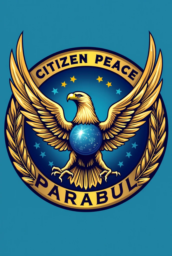 Brazilian Air Force logo in circular format with phrase "CITIZEN PEACE PARABUL" and eagle in the middle