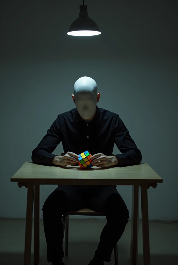 A man in a suit catching a brain on the bible with a glass. Ruined church with dark background