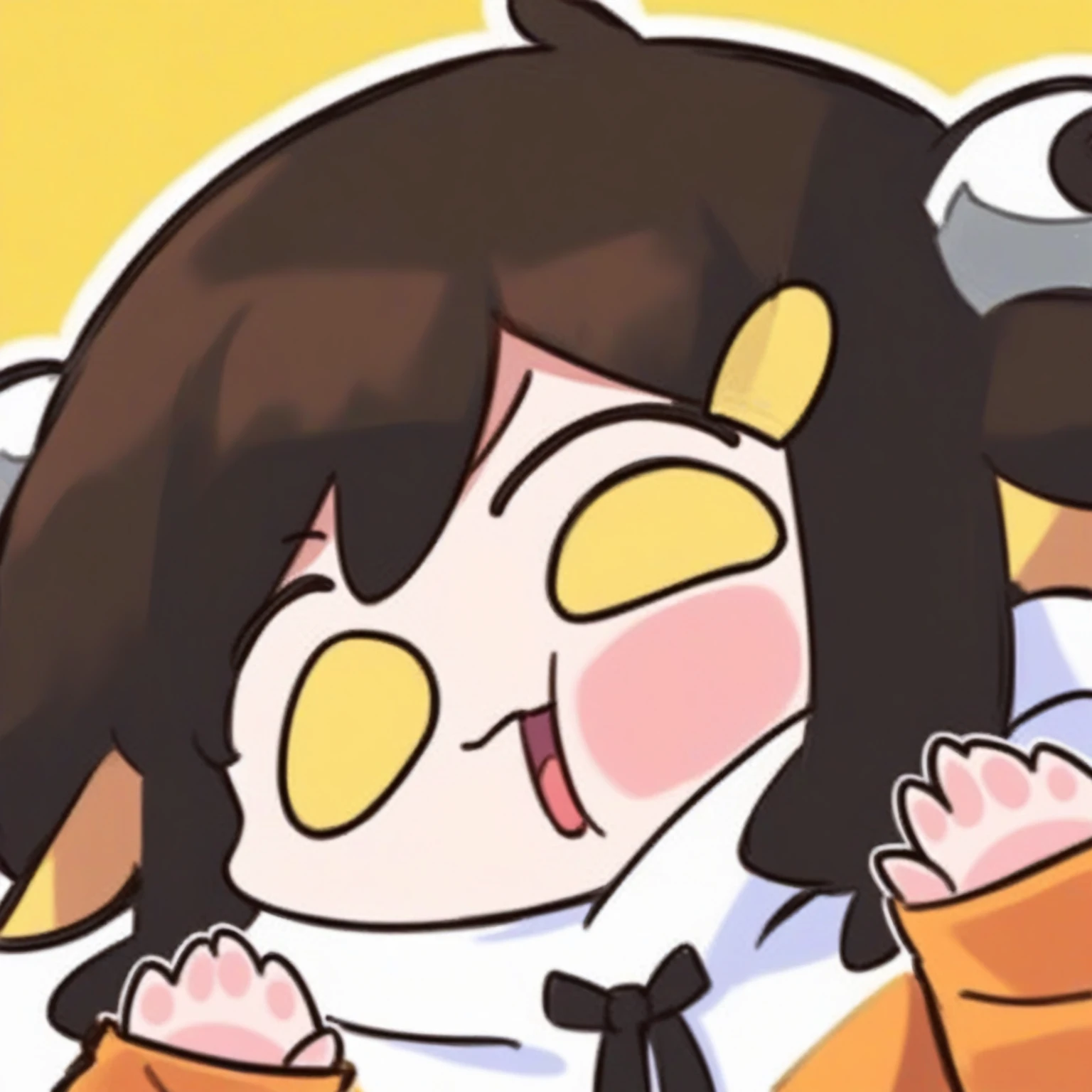 Cartoon girl holding food in bag, she has a cute expressive face, rumination, cute anime face, misfortune, cartoonish cute, Tsk tsk, , 🍁 cute, Twitch Emotes, [[[[Just laugh]]]], Round cheeks, extremely cute anime girl face, she has a cute face, Squinting your eyes,