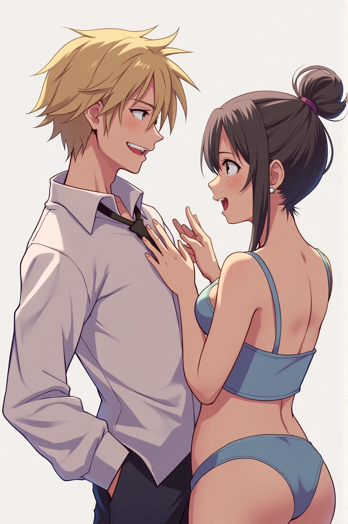 1 boy and girl are having sex