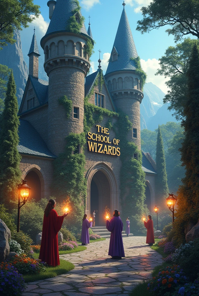Parallel to “School of Wizards” With a title in the middle “The School of Wizards”