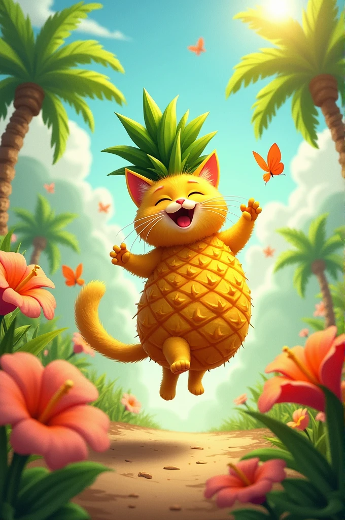 Create pineapple cat