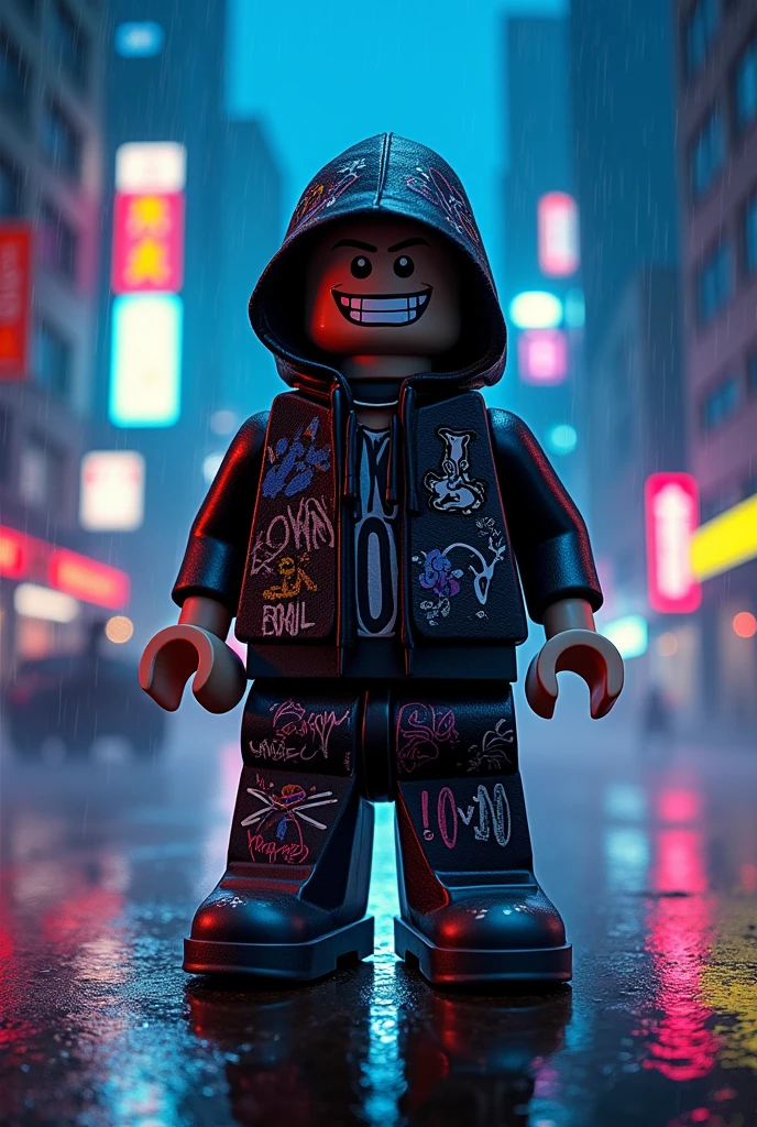 Trap album cover featuring a dark lego-style character