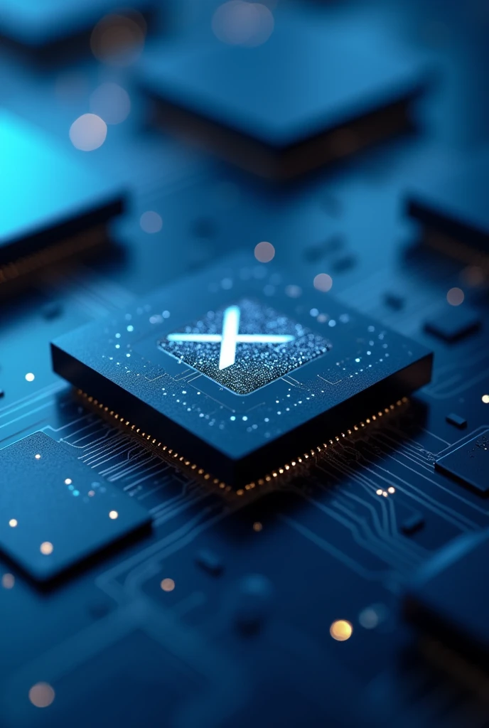 Create a CPU in 1nm process with the name X2 on it in black
