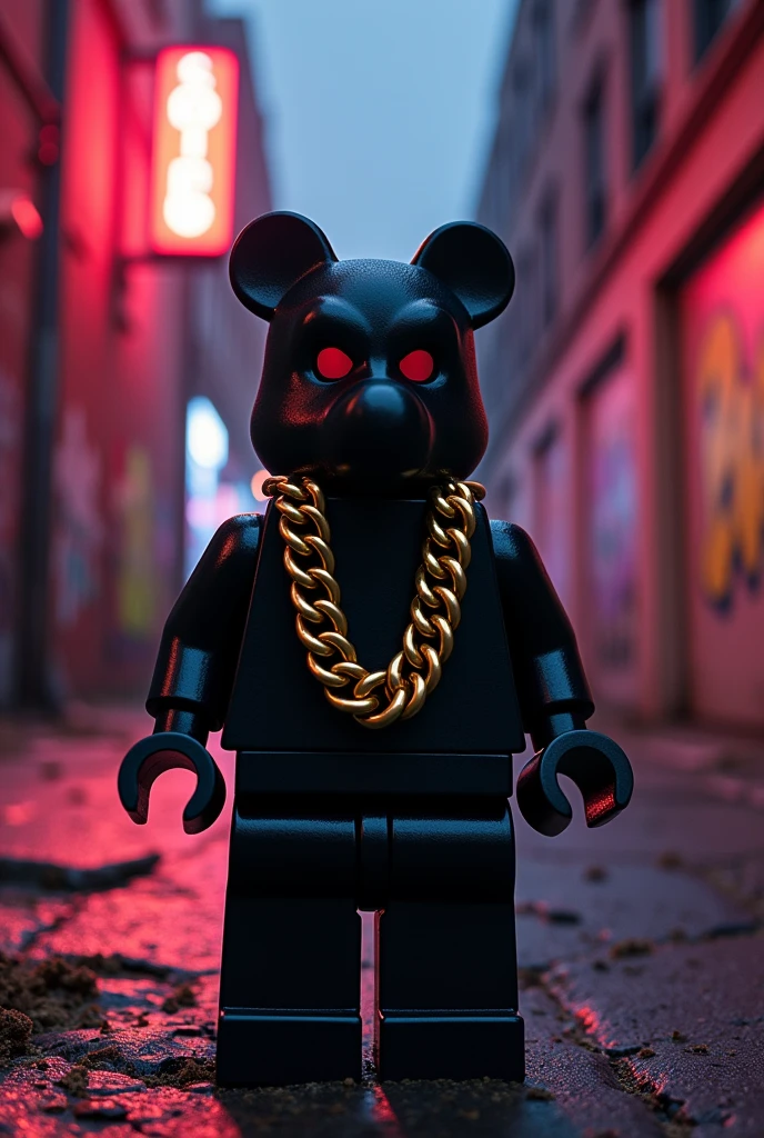 Trap album cover with a dark Lego-style character wearing a gold chain