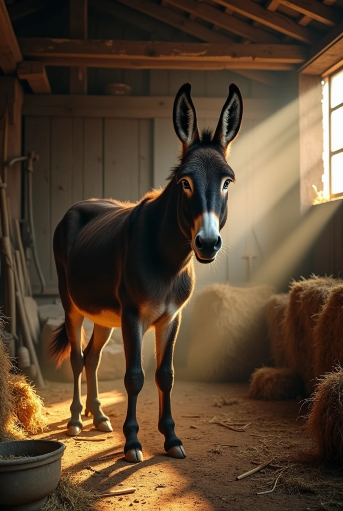 Animal provided with shed while doing hard work