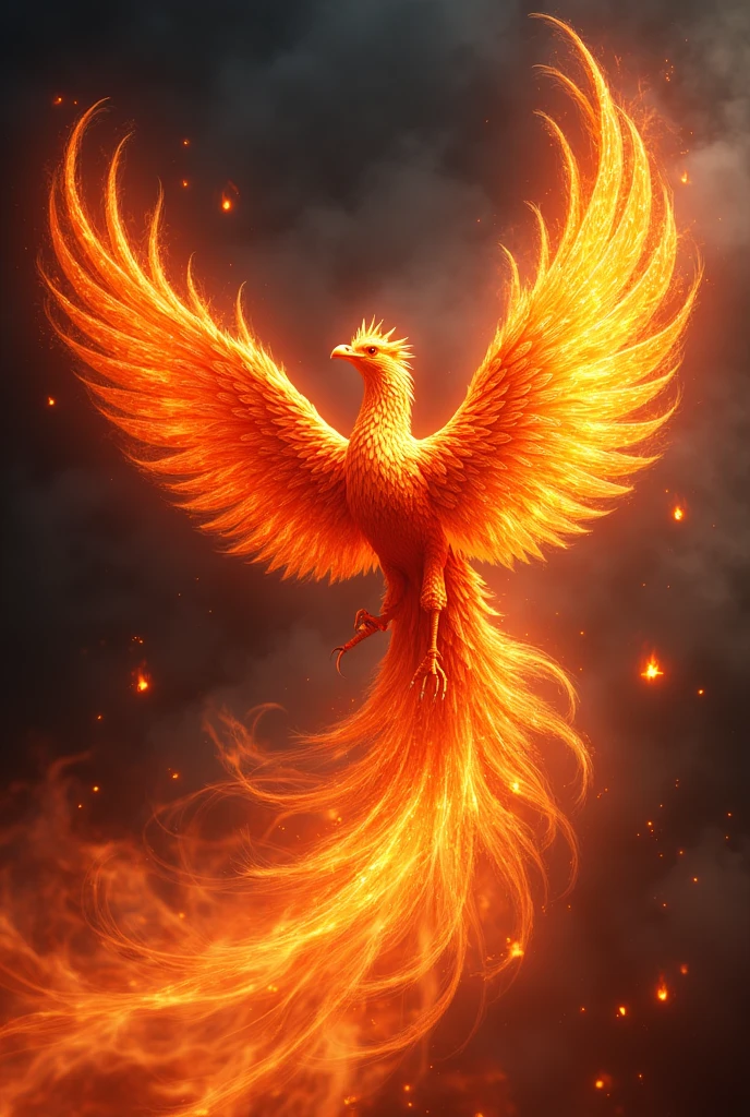 make me a graphic design of a fire Phoenix that looks like it has texture