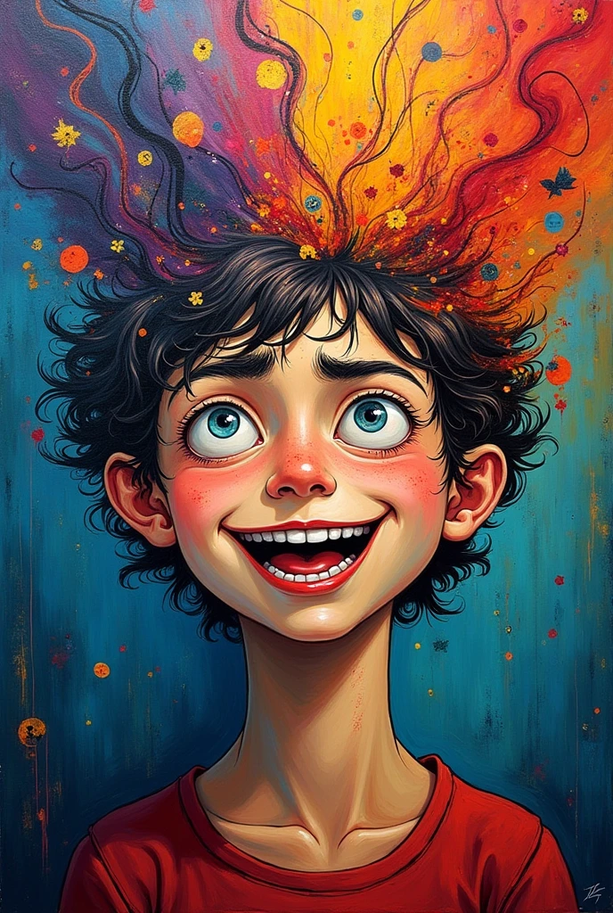 artwork that represents all the emotions of adolescence in a single drawing