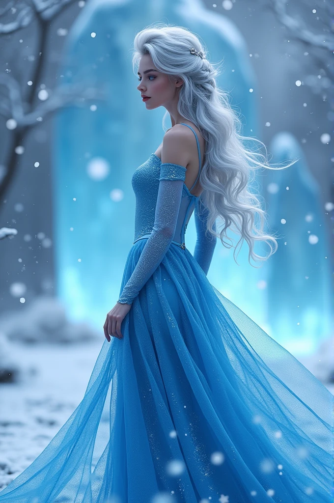 Icy des wix avec un haut et une jupe bleue