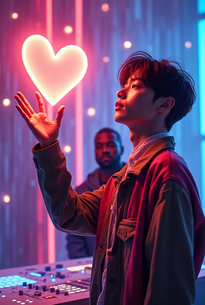 jimin from bts grabbed the heart and kanye west or console