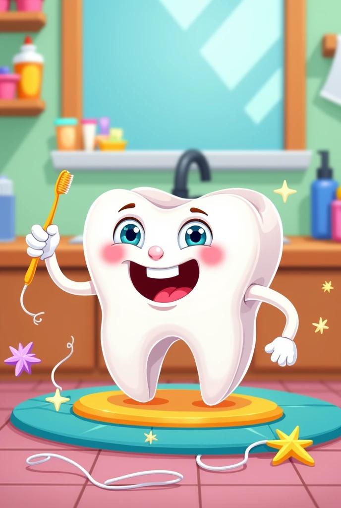 Floss daily to remove plaque between teeth with this text