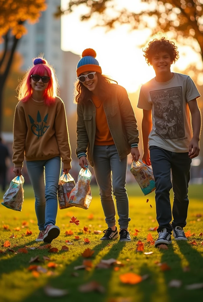 Three persons throwing garbage thinking it doesn't matter because it's just one
