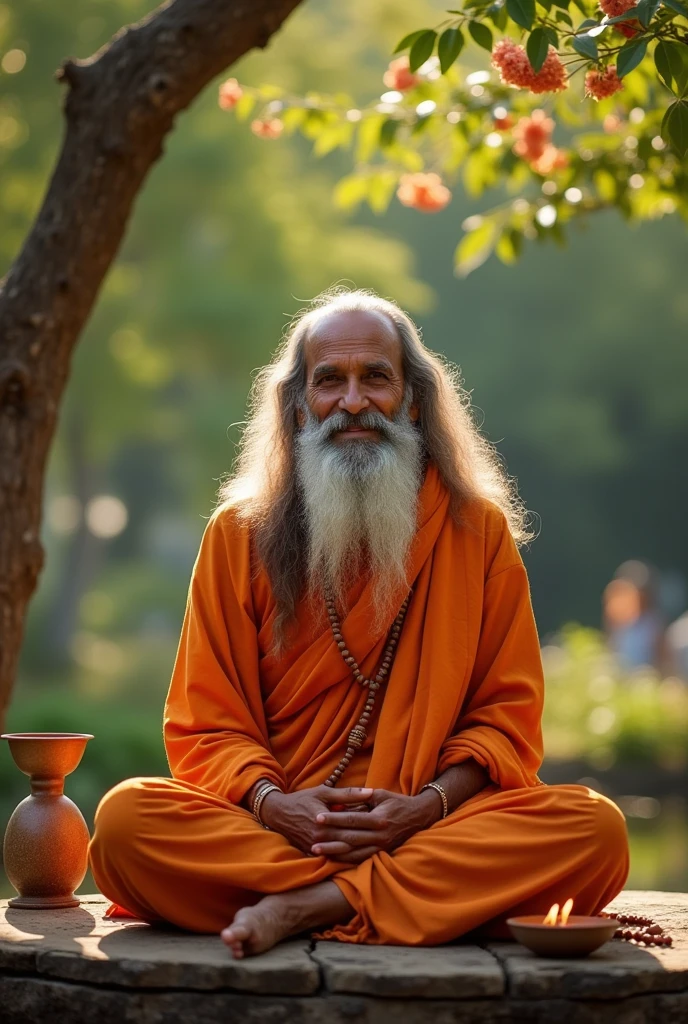 Neem karoli baba in his ashram