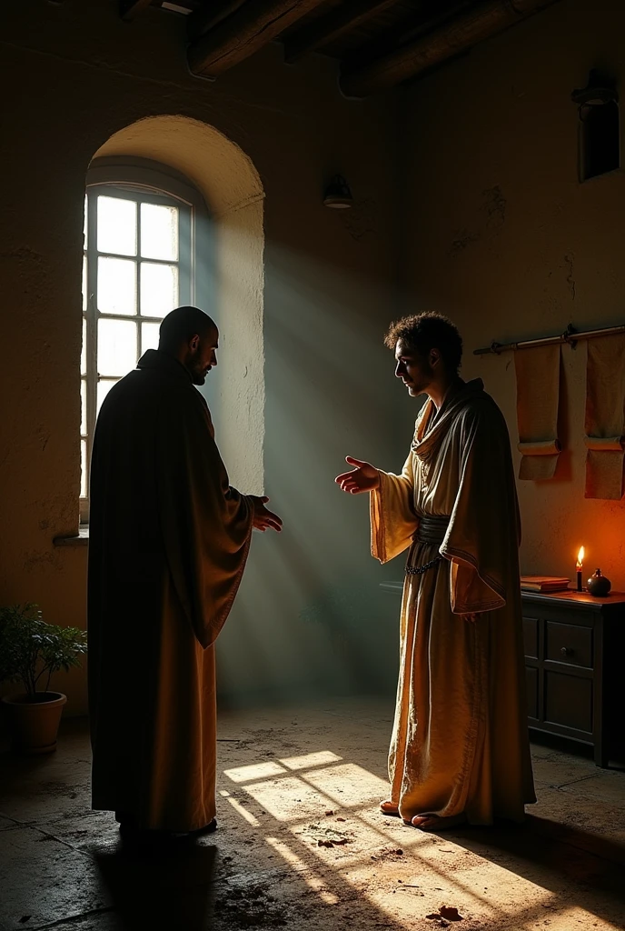 TODO

Scene 3:

Then

Romeo hides in Friar Laurence's cell and the Friar takes Romeo away for killing Tybalt, but ends up sending him to Mantua until his exile is lifted. Romeo laments and threatens to commit suicide, but the Friar convinces him to lie for Juliet.

En

cc

R