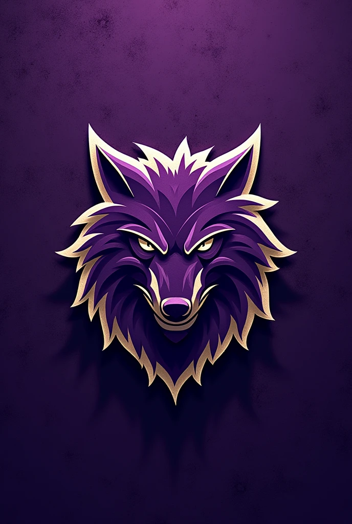 Purple logo for a football team called Los Resentidos with a wolf