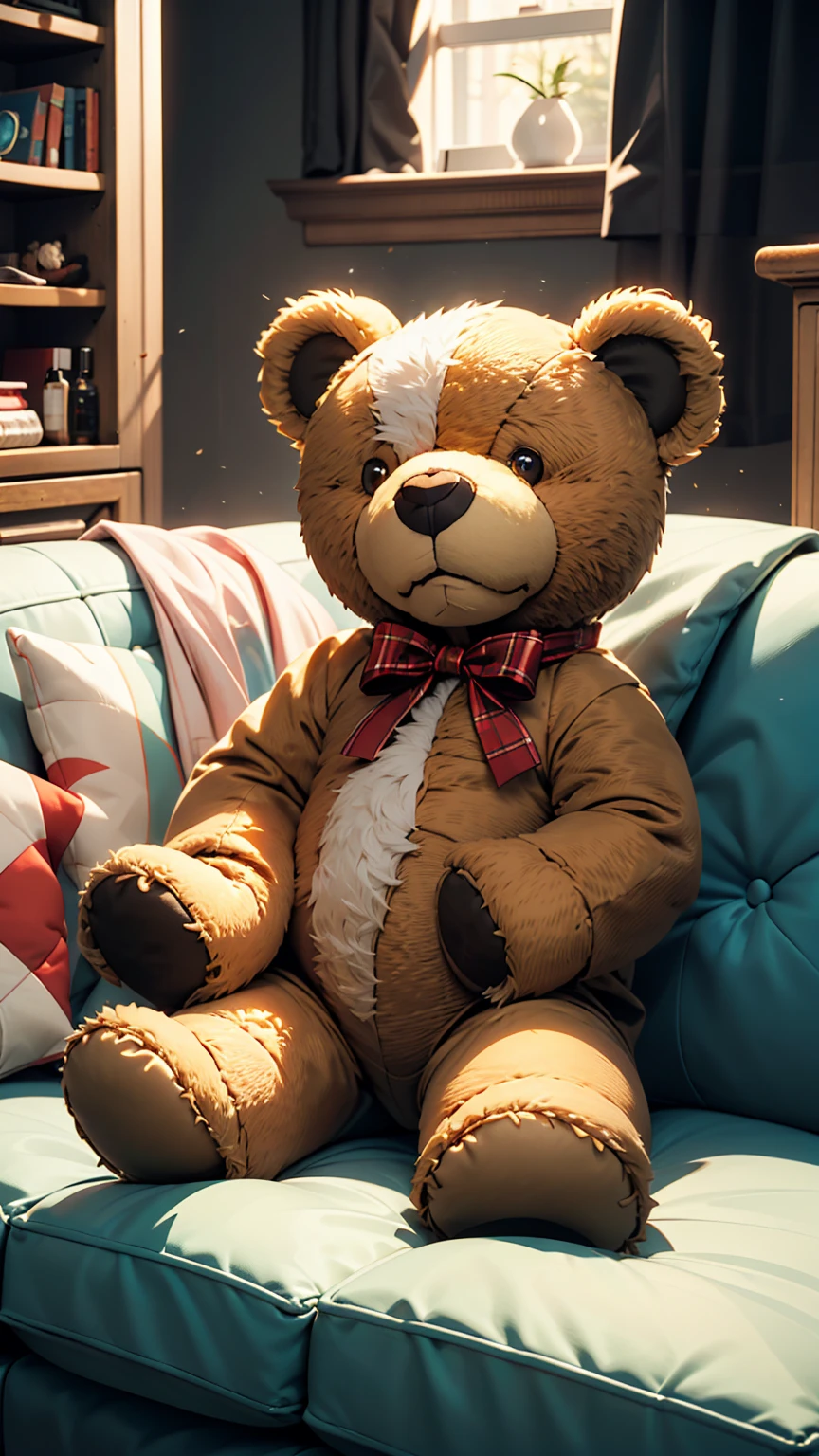 I always lie on the sofa, and before I knew it, the teddy bear sitting in the corner had your cologne on it. I wanted to tell you that I'm always by your side. I love you so much, and I want to tell you the same.