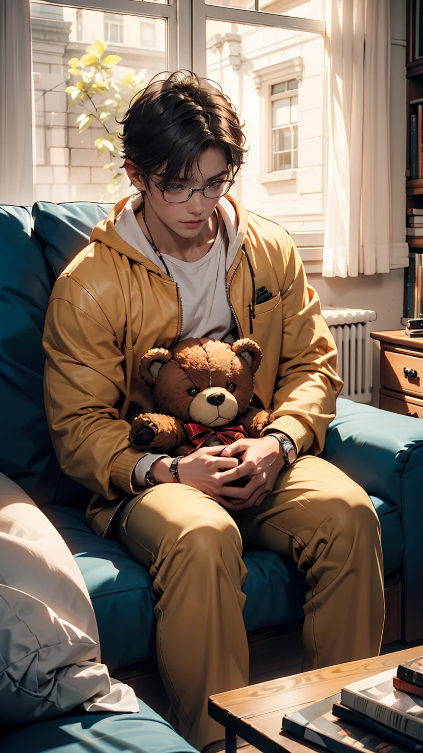I always lie on the sofa, and before I knew it, the teddy bear sitting in the corner had your cologne on it. I wanted to tell you that I'm always by your side. I love you so much, and I want to tell you the same.