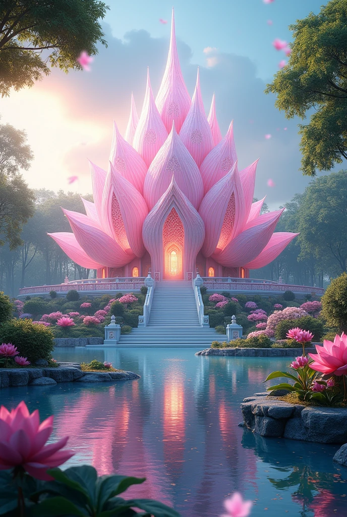 Pink Crystal Lotus Palace