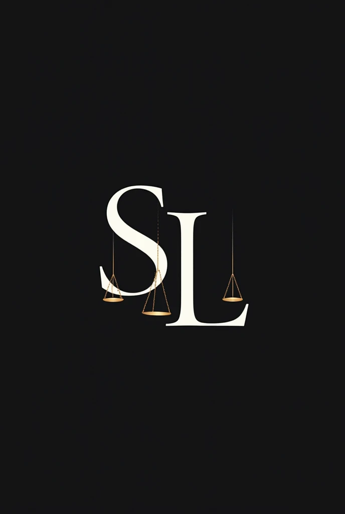 Make a logo for a law firm with the initials SLS, ou SL ou SS, It must be minimalist and have something to do with law (ex: A Balance of Justice). Remove the background 