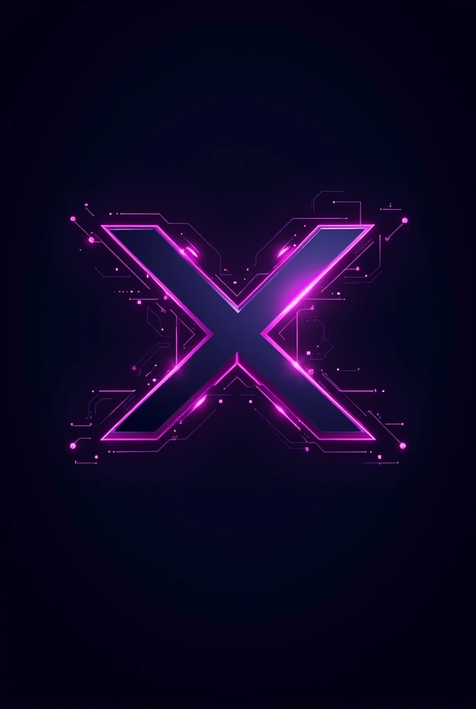 I would like to create a logo for an esports team called Pro X Gaming. I want the logo to be an X in purple and black that evokes the gamer culture.