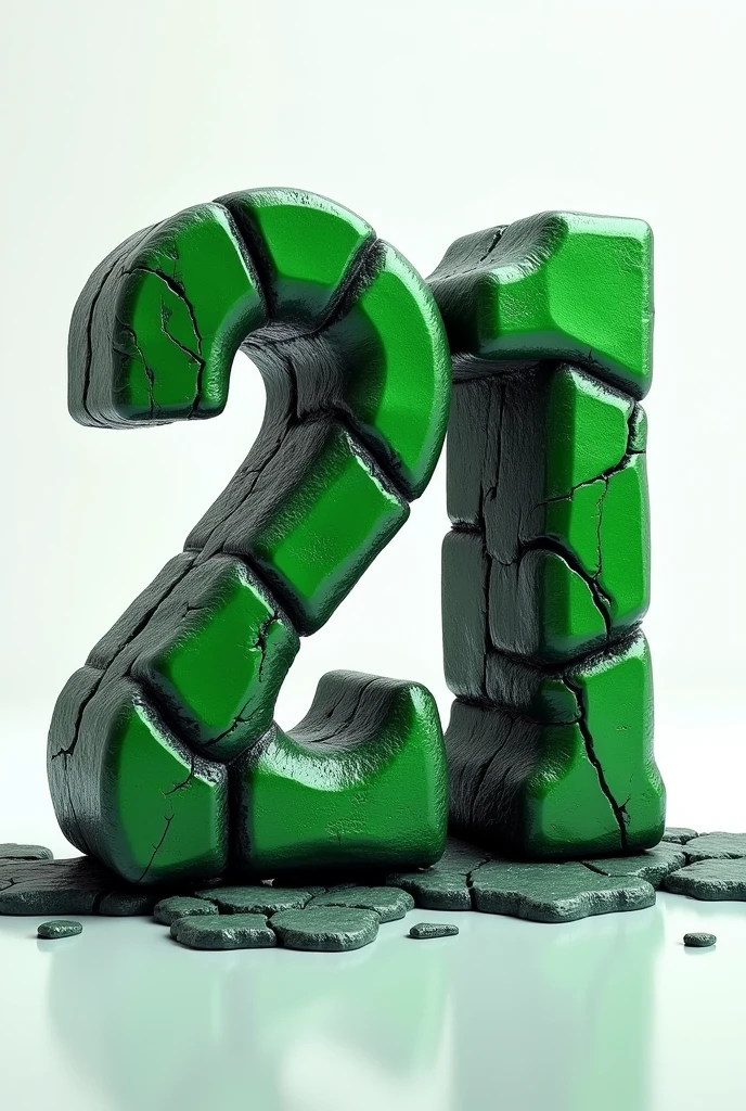 I want the number 21 in green with black undertones, another font and that it can be seen from the front, that it be a fractured font, another better one that makes the numbers look fat NOOOO
