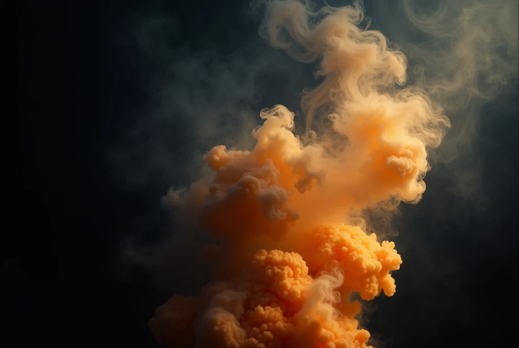 I want the smoke in the background to have a strong presence.。
