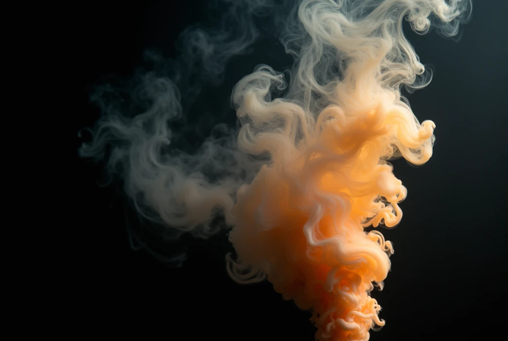 I want the smoke in the background to have a strong presence.。