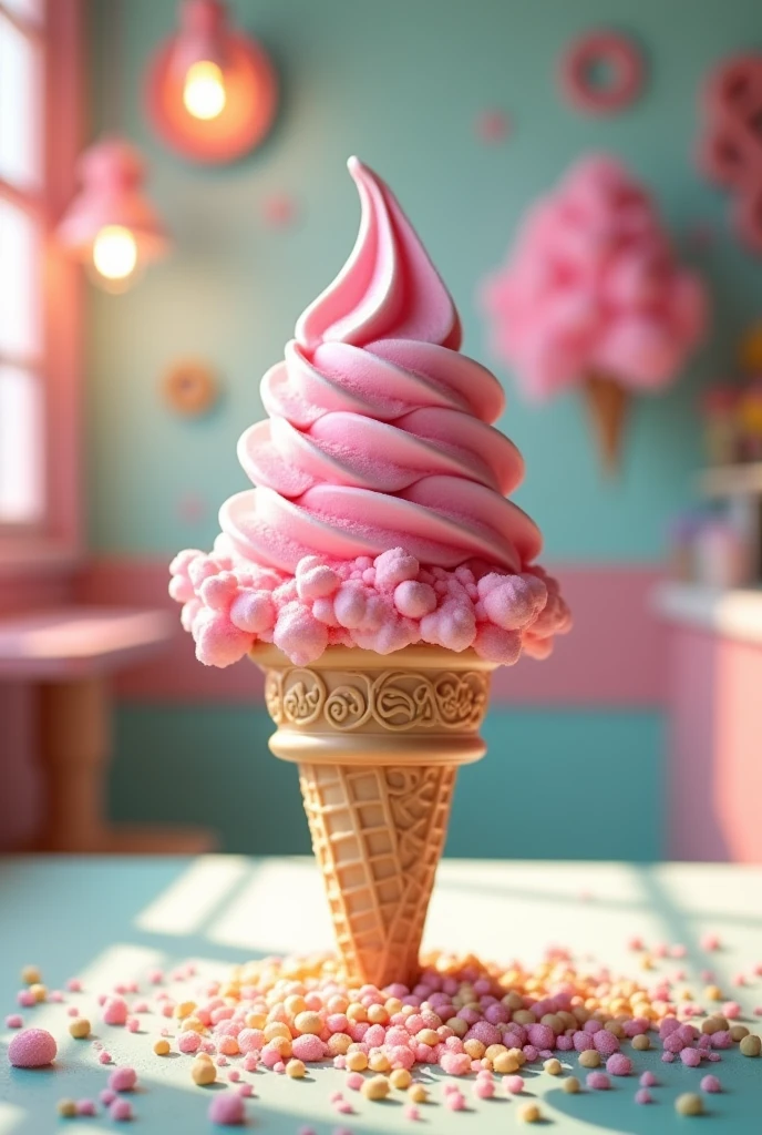 Pink ice
Cream