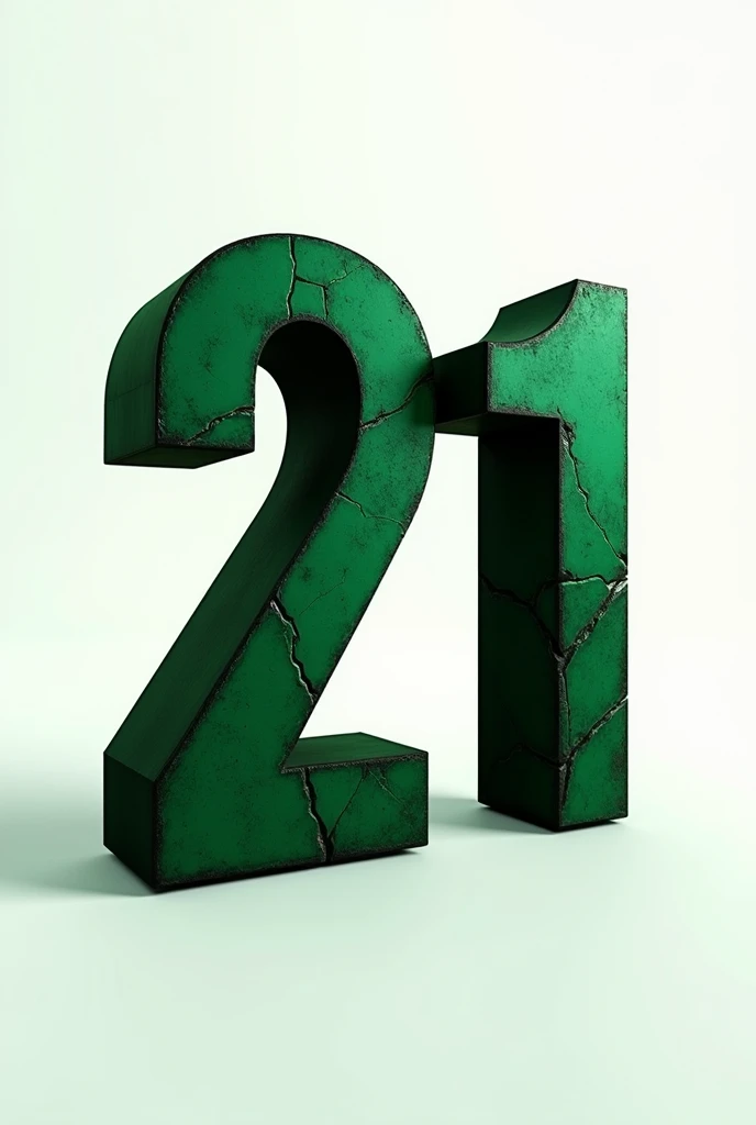 I want number 21 in green with black undertones.
Another font and make it look like it's facing the front, a fractured font.

Another better one.

Make the numbers look fat.
NOOOO LIKE THAT BUT MAKE IT LOOK LIKE IT'S FACING THE FRONT
