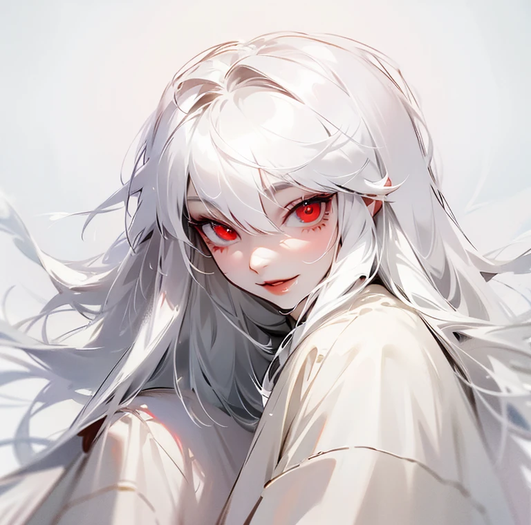 White Hair, Red eyes,
