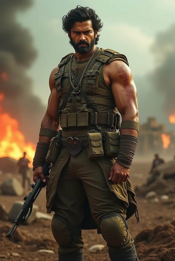 hero prabhas as a soldier