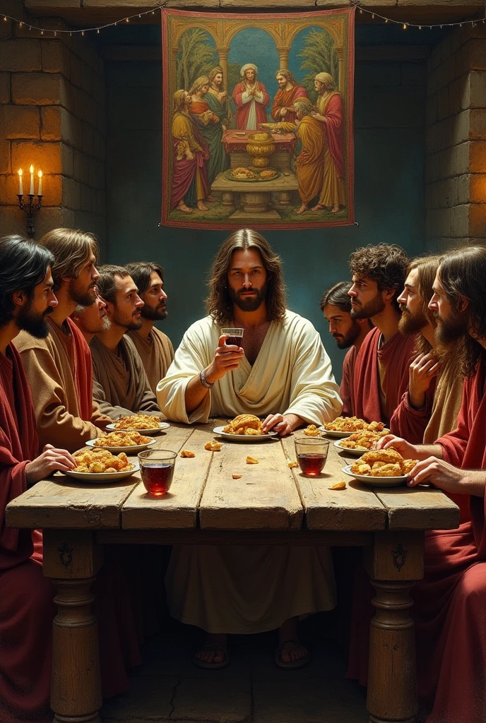 The last supper where jesus with his disciples