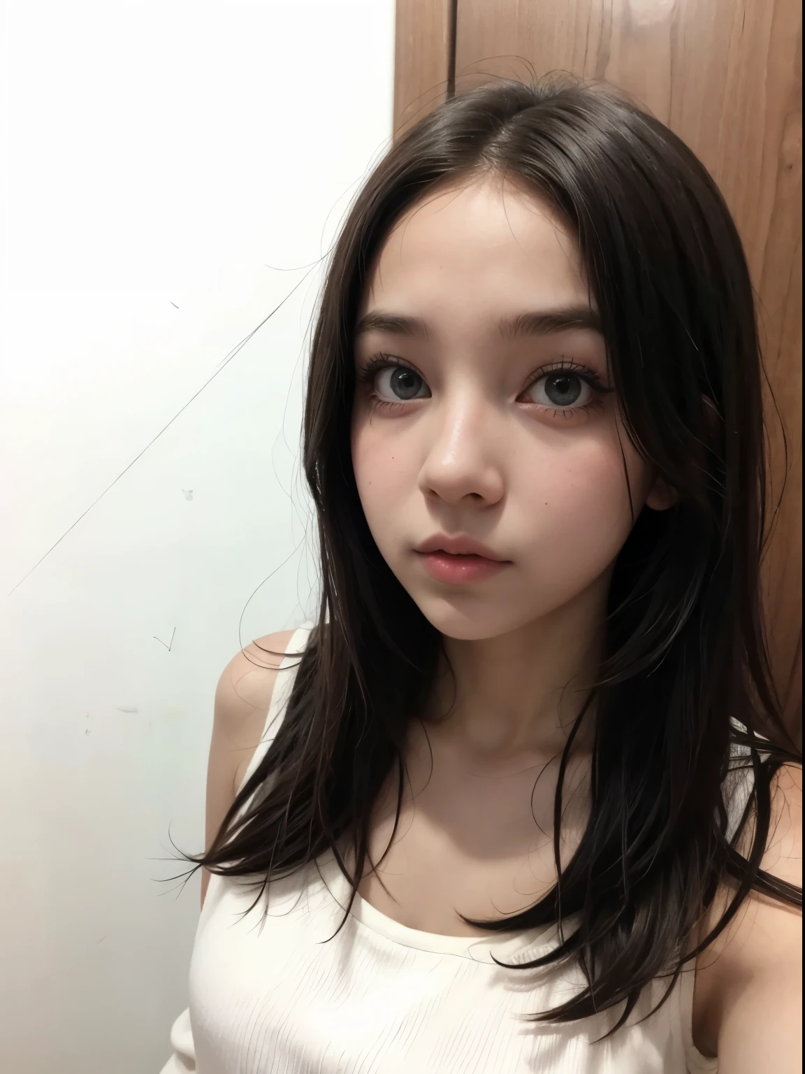 Turn this picture of a girl into a Tim Burton drawing 