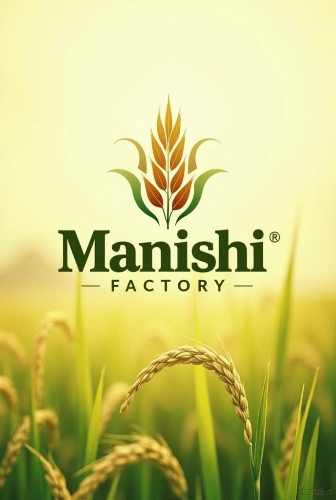 Logo for my factory of rice making named manishi