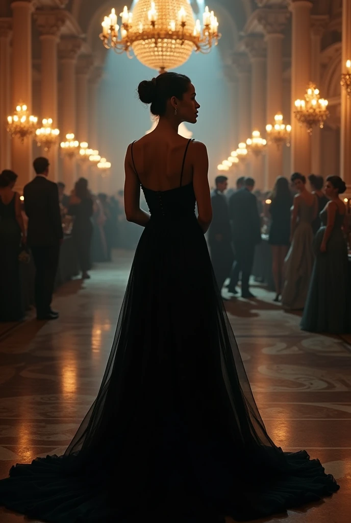Dressed in mourning, faithful witness of a sublime indecent moment
