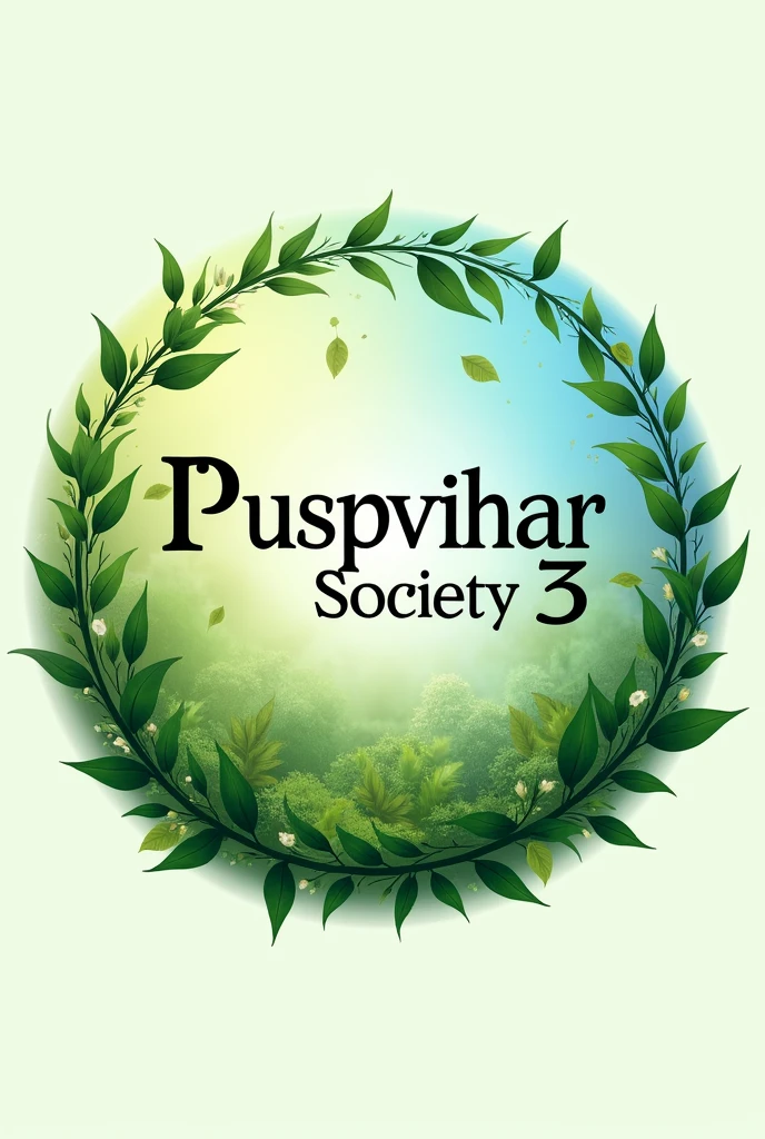 Make logo of puspvihar society 3 in circle 