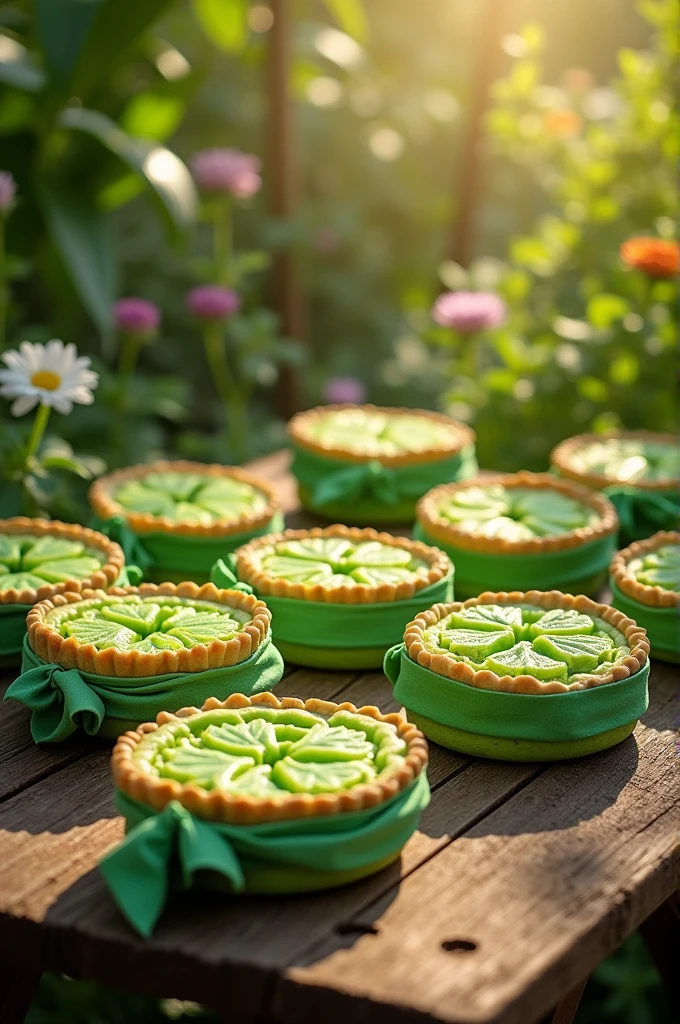 Green blindfolded pies