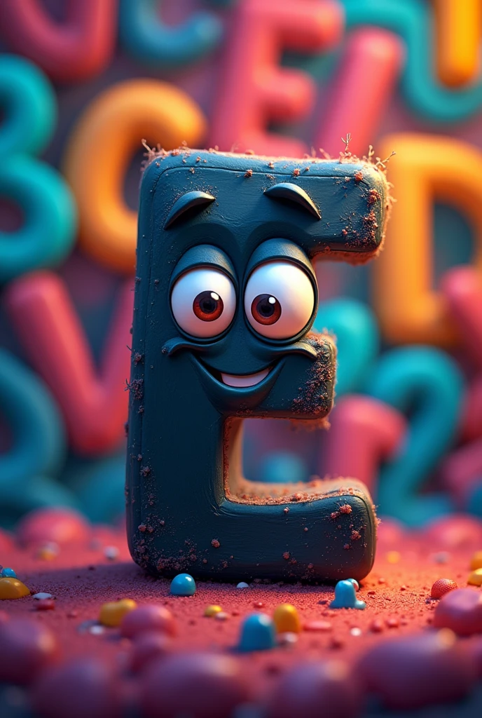 Draw, 2D, letter E, color Black, Cartoon Eyes, Alphabet lore