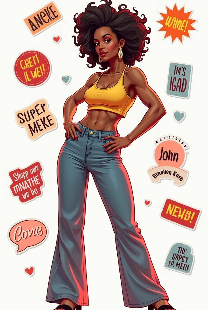 The man smiled and looked into the camera,Point your thumb at the woman's sunken belly,pelvic bone,the ribs,big breasts thin waist,Thin woman